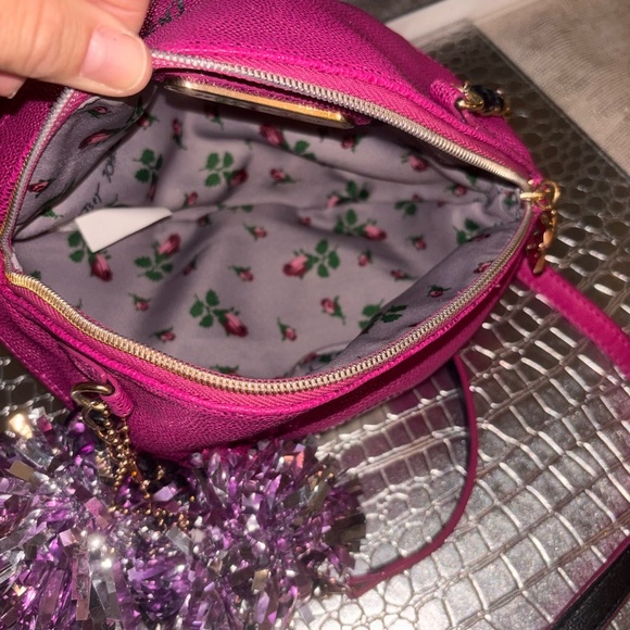 Betsey Johnson Pink Football purse  with Sparkly Pom-Poms - Picture 11 of 11